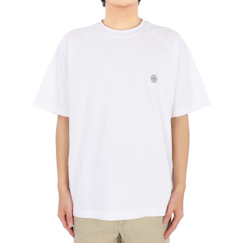 디몬트 24 S/S 스톤 남성 와펜 패치 코튼 저지 반팔(화이트) 801521544 V0001 - Stone Island