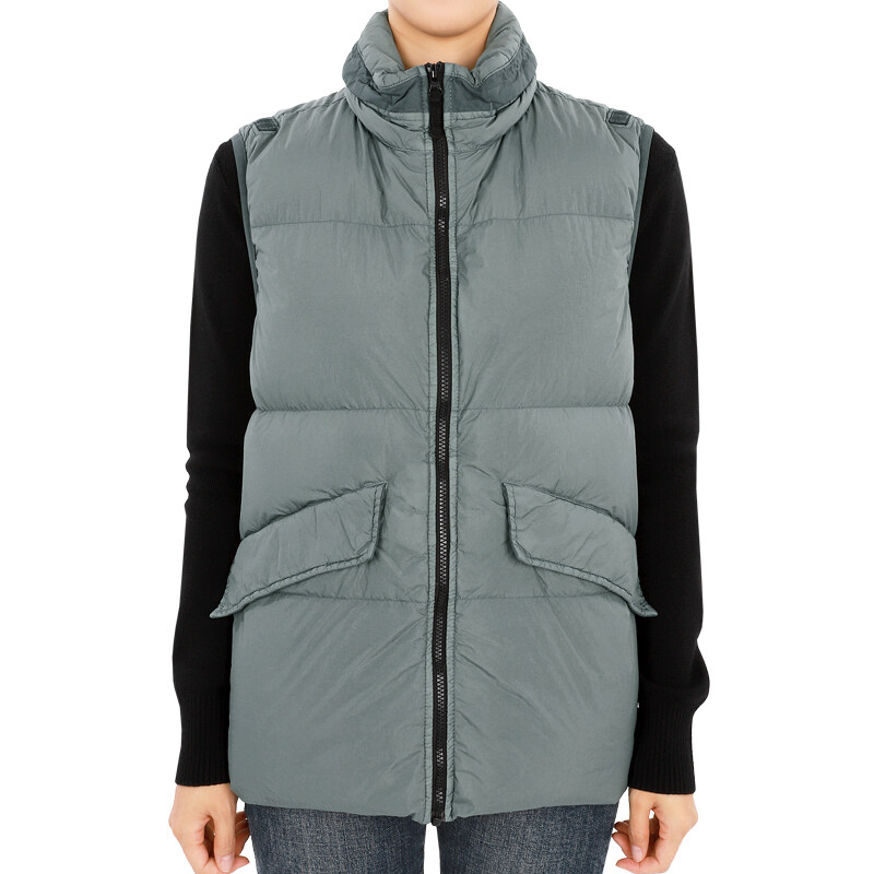 디몬트 23 F/W 스톤 키즈 와펜 패치 퀼티드 패딩 조끼(다크그레이) 7916G0123 V0063 14A (성인착용가능) - Stone Island