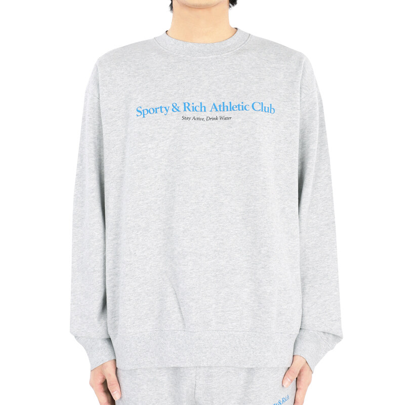 디몬트 24 S/S 스포티앤리치 공용 애슬래틱 클럽 맨투맨(헤더그레이) CRAW2360 HG - Sporty & Rich