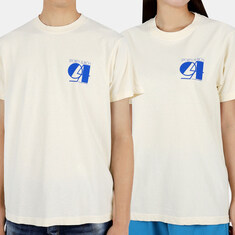 디몬트 22 F/W 스포티앤리치 공용 스튜디오 반팔(크림/블루) STUDIO T SHIRT 썸네일 2