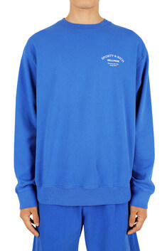 디몬트 22 F/W 스포티앤리치 공용 웰니스 스튜디오 맨투맨(사파이어/화이트) WELLNESS STUDIO CREWNECK 썸네일 3