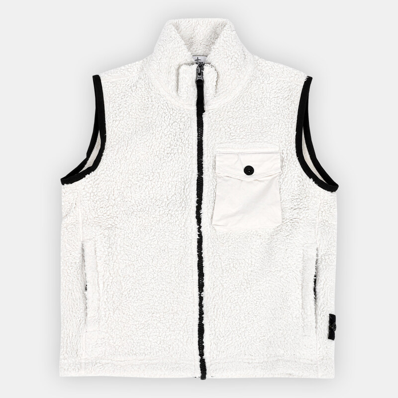 디몬트 22 F/W 스톤 키즈 와펜 패치 플리스 조끼(아이보리) 771662043 V0097 - Stone Island