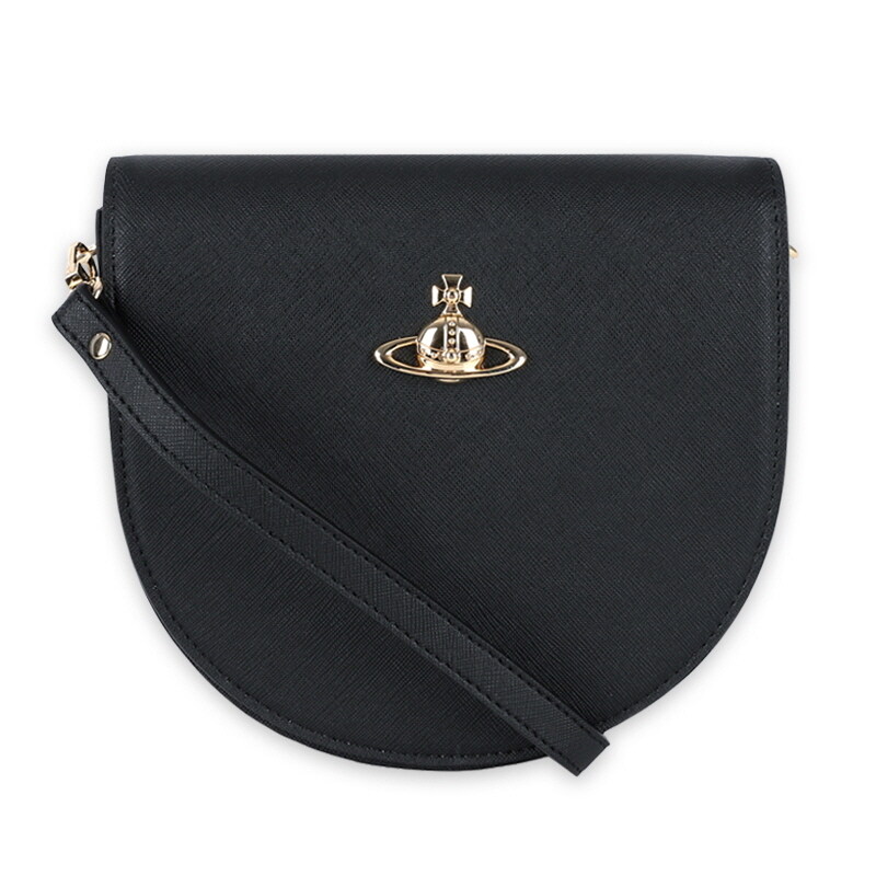 디몬트 24 S/S 비비안웨스트우드 여성 골드로고 크로스 새들백(블랙) 5202006GU S000B N401 - Vivienne Westwood