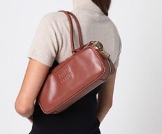 [비엔비명품관] MIU MIU 미우미우 여성 스몰 보 토트백 숄더백 썸네일 3