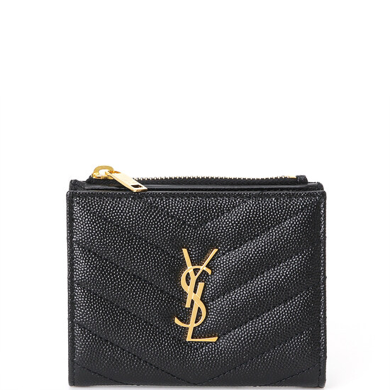 생로랑 4CC 모노그램 2단 반지갑 11 블랙 575879 BOW01 1000 - Saint Laurent