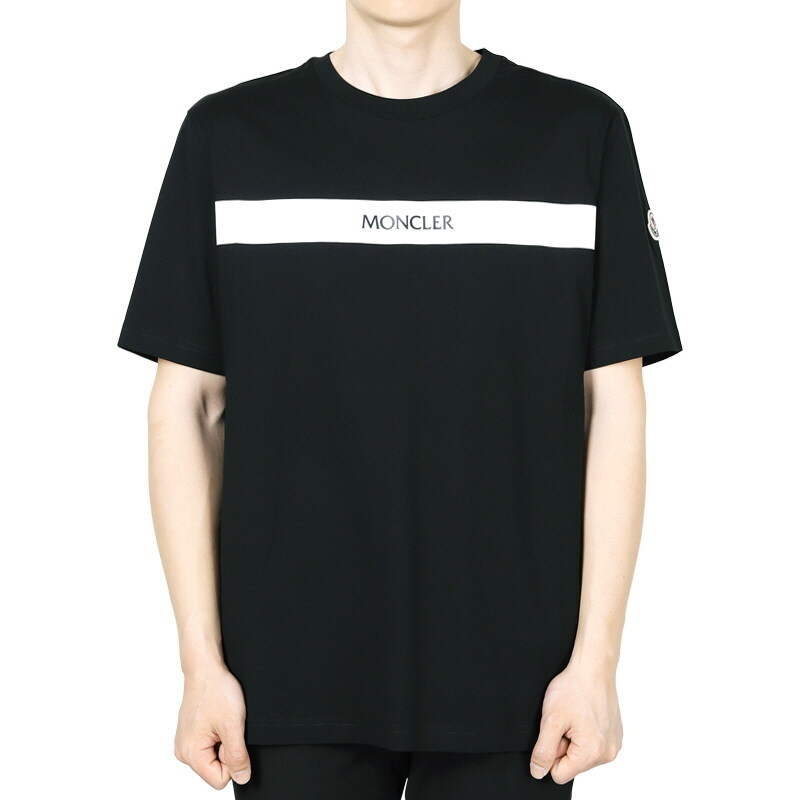 디몬트 몽클레어 남성 RUBBERISED 로고 코튼 반팔(블랙) 8C00061 89AKK 999 - Moncler