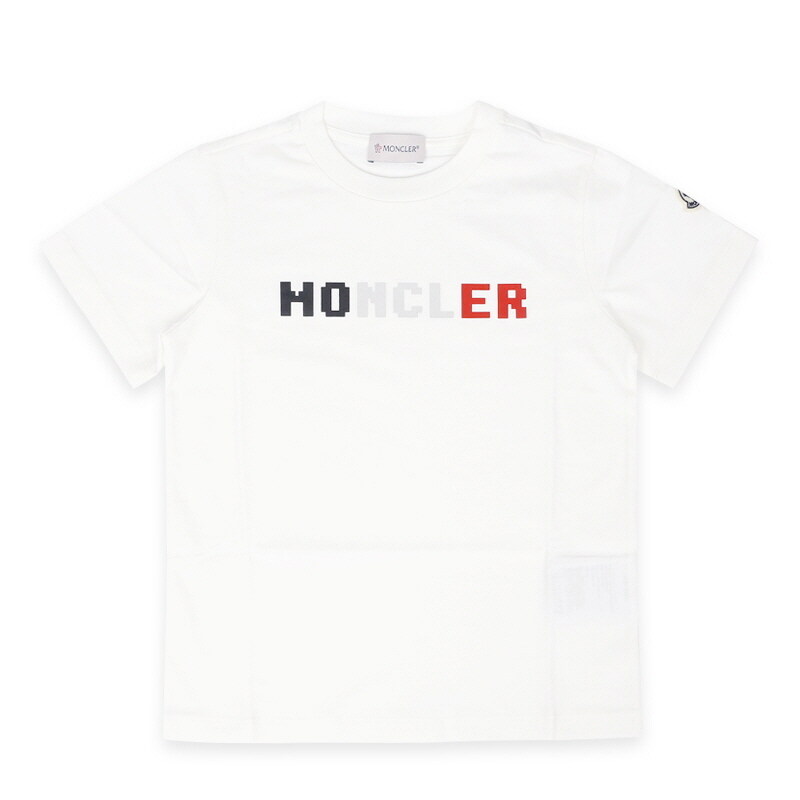 디몬트 몽클레어 키즈 픽셀 레터링 로고 반팔(아이보리) 8C00004 89AFV 034 8,10A - Moncler