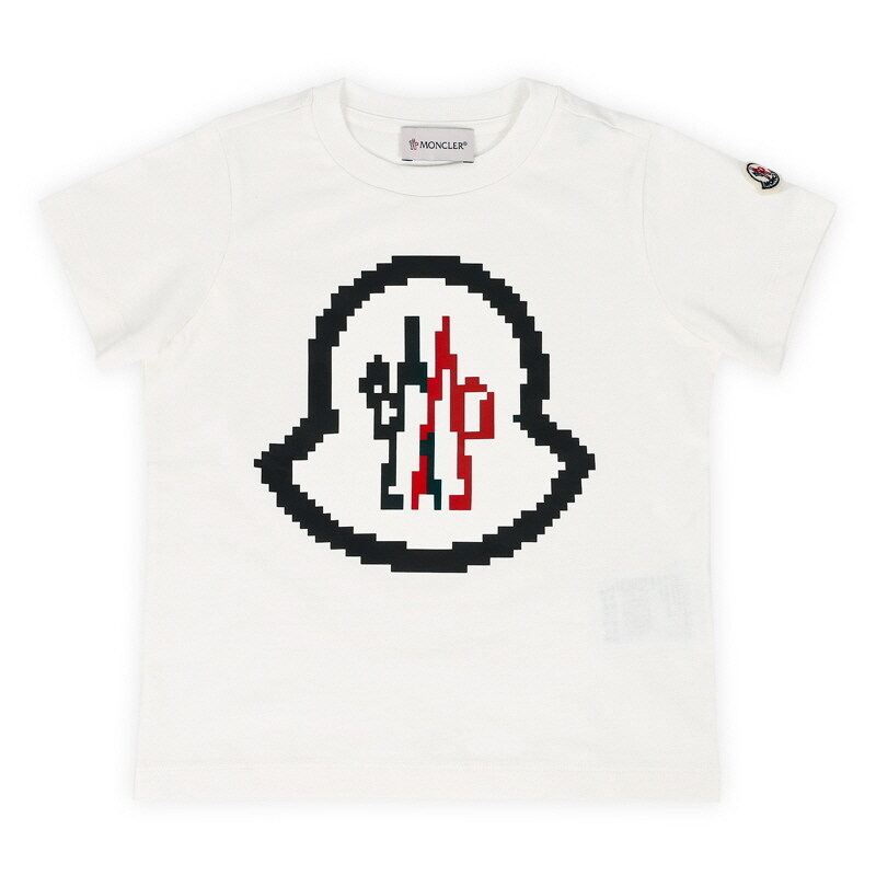 디몬트 24 S/S 몽클레어 키즈 빅로고 프린팅 반팔(아이보리) 8C00001 89AFV 034 8,10A - Moncler