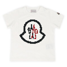 디몬트 24 S/S 몽클레어 키즈 빅로고 프린팅 반팔(아이보리) 8C00001 89AFV 034 8,10A 썸네일 1