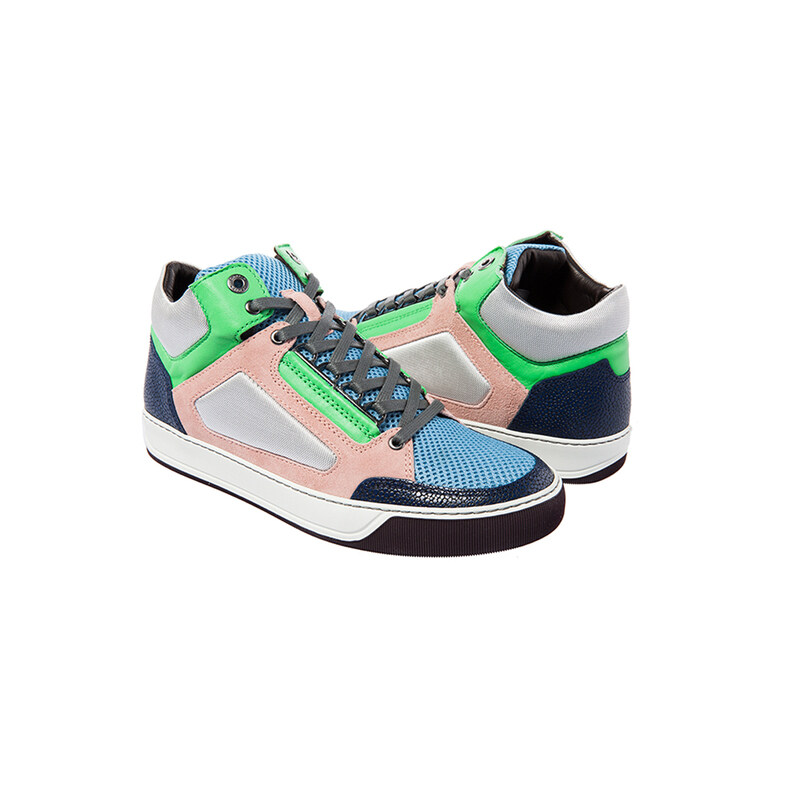 14주년 컬러블록 미드탑 스니커즈 멀티 FMSKDBMNVVELP15 58 - Lanvin