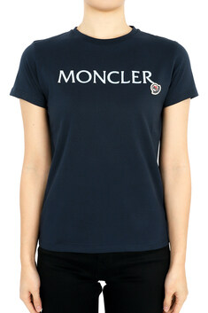 디몬트 24 S/S 몽클레어 키즈 레터링 로고 패치 반팔(네이비) 8C00005 83907 778 12,14A (성인착용가능) 썸네일 3