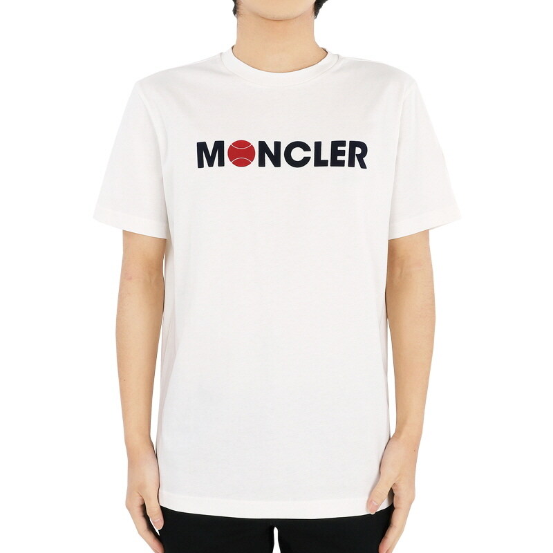 디몬트 24 S/S 몽클레어 남성 베이스볼 레터링 로고 반팔(화이트) 8C00008 829HP 034 - Moncler