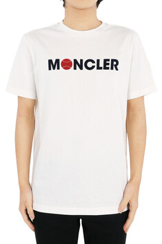 디몬트 24 S/S 몽클레어 남성 베이스볼 레터링 로고 반팔(화이트) 8C00008 829HP 034 썸네일 3