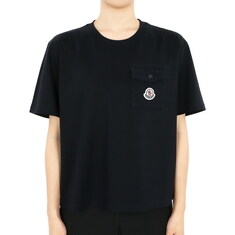 디몬트 24 S/S 몽클레어 여성 로고 패치 포켓 반팔(블랙/네이비) 8C00022 89AI9 778 썸네일 2