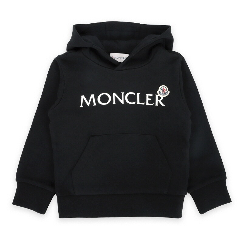 디몬트 몽클레어 키즈 레터링 로고 와펜 후드 맨투맨(블랙) 8G00008 899PS 999 8,10A - Moncler