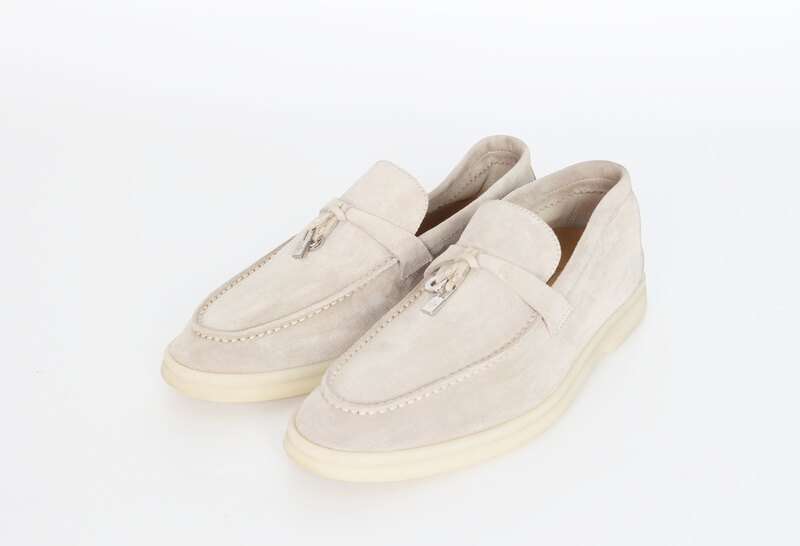 로로피아나 썸머워크 참스로퍼 그레이 36.5(235) - Loro Piana