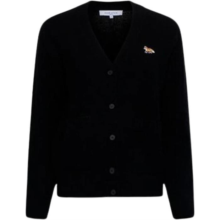 메종키츠네 베이비 폭스 패치 박시 가디건 LW00507KT1006-P199 - Maison Kitsune