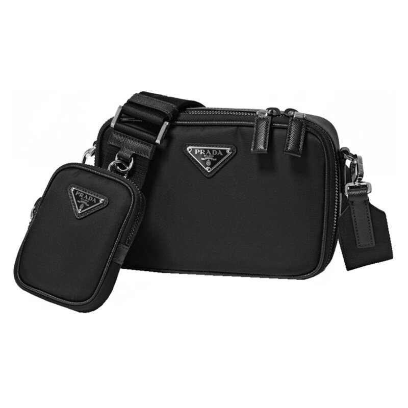 프라다 25FW 반돌리에 삼각로고 테수토 크로스백 블랙 2VH070 2DMH F0002 - Prada