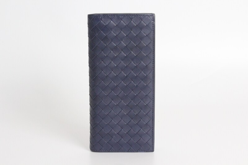 보테가베네타 인트레치아토 장지갑 네이비 - Bottega Veneta