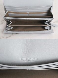 보테가베네타 인트레치아토 장지갑 스카이블루 썸네일 7