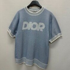 디올 DIOR 로고 코튼 블렌드 트라마토 니트 반팔티 ( 100 )  썸네일 2