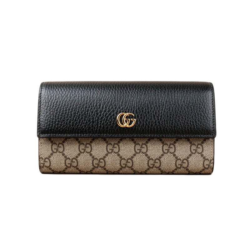 구찌 GG수프림 똑딱이 장지갑 블랙 456116 AAE5E 1069 - Gucci