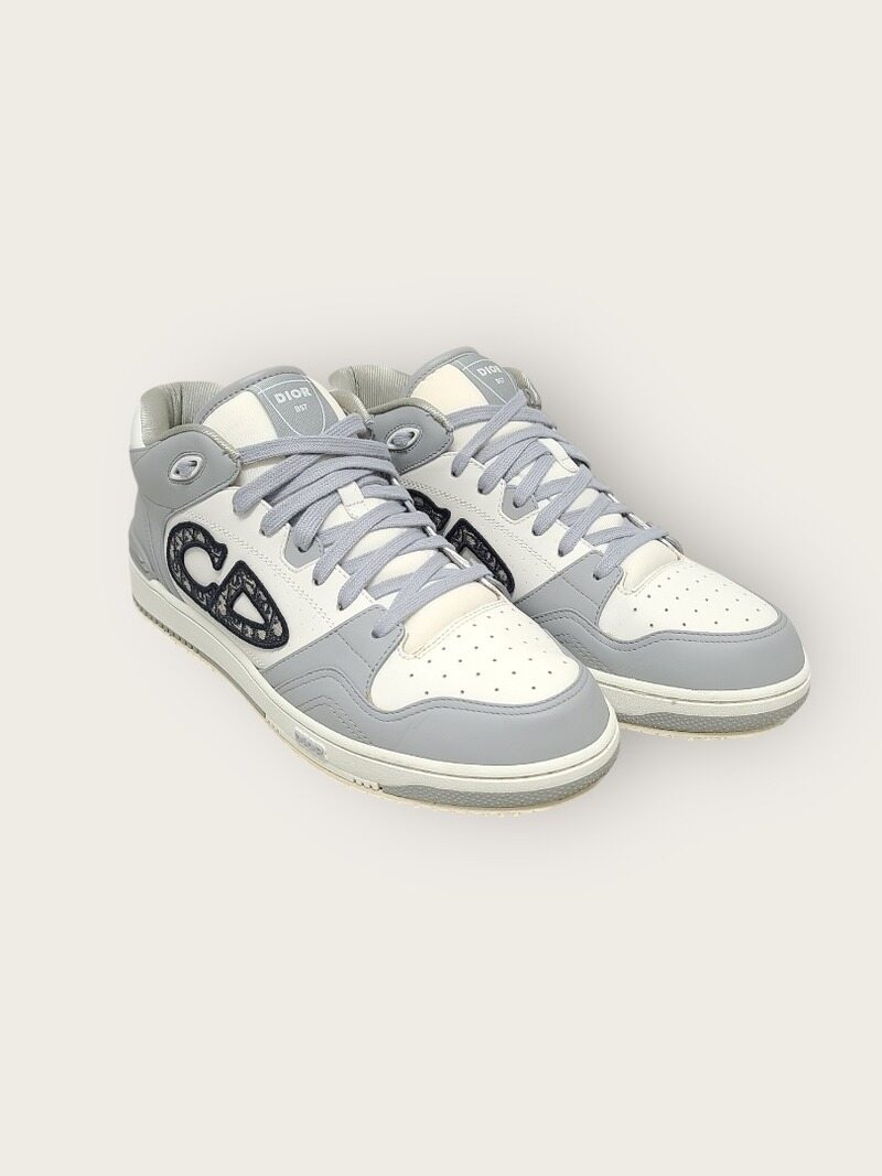 [중고명품/루이스잇] 43.5 / 디올 그레이 오블리크 B57 미드탑 스니커즈 - Christian Dior