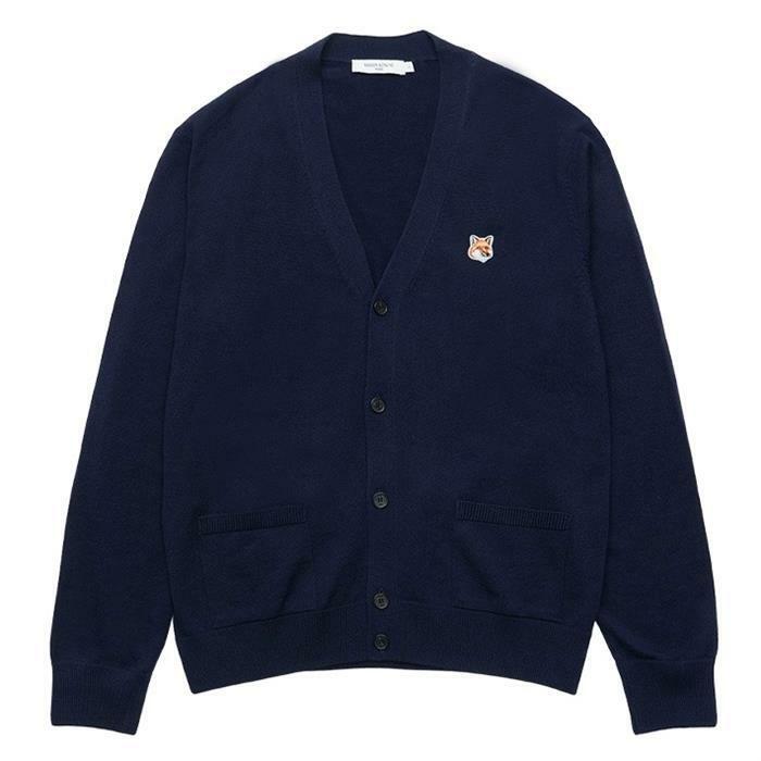 메종키츠네 폭스 헤드 패치 클래식 가디건 GU00542KT1036-P480 - Maison Kitsune
