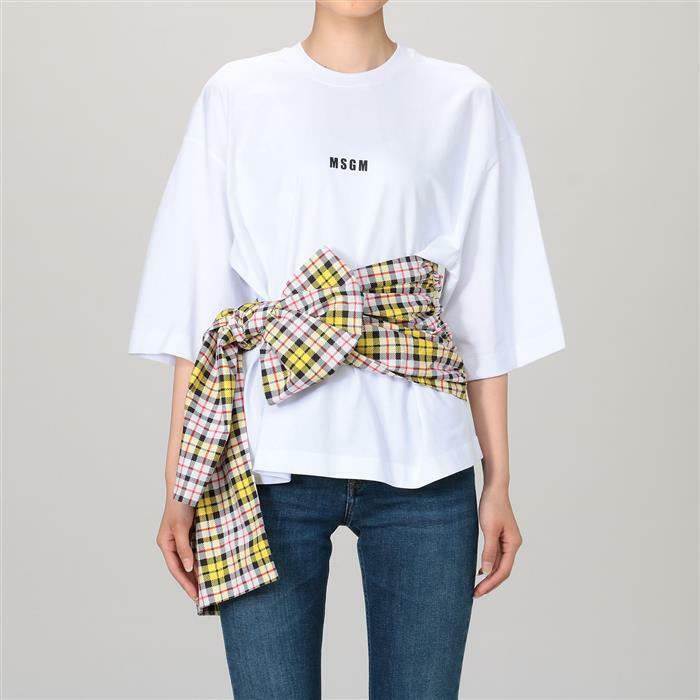 대구뿐또 (국내) 18FW MSGM 로고 체크매듭 티셔츠 2541MDM108 184798 01 - MSGM