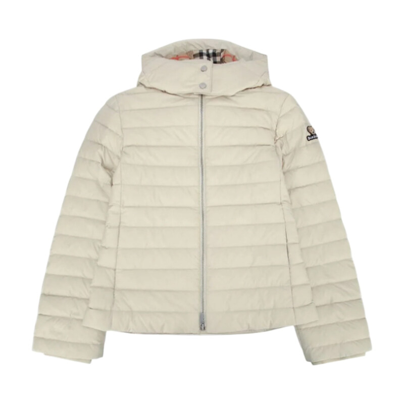 키즈 여성 베어로고 푸퍼 자켓 아이보리 8109349 - Burberry