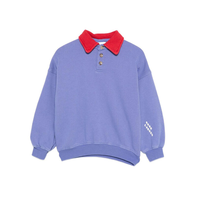 키즈 로고 올오버 폴로 맨투맨 퍼플 B225AC045 511 - Bobo Choses