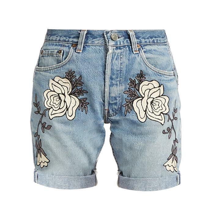 17SS 블리스앤미스치프 Shadow Flower 데님 쇼츠 - Bliss and Mischief 