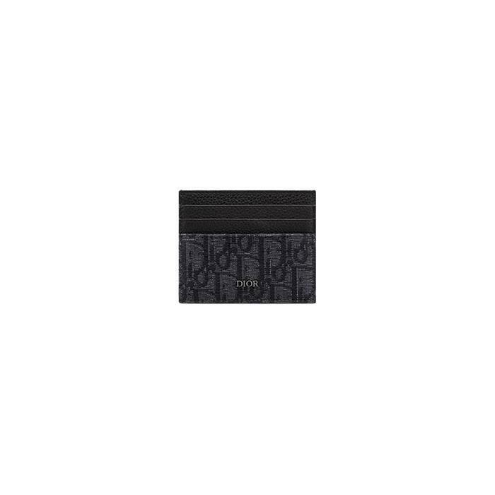 [국내발송] 디올 오블리크 자카드 카드홀더 블랙 2ESCH135YSE H03E - Christian Dior
