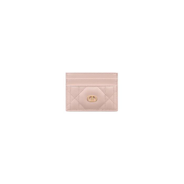 [국내발송] 디올 크리스탈 장식 카로 프리지아 카드지갑 파우더핑크 S4205UHNN M413 - Christian Dior
