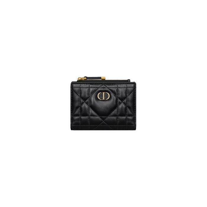 [국내발송] 디올 크리스탈 장식 카로 달리아 반지갑 블랙 S4208UHNN M900 - Christian Dior