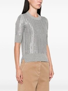 [배송] 에르마노설비노 울 블렌드 니트 반팔 탑 D475L301CTEJY D4703 썸네일 1