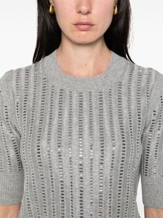 [배송] 에르마노설비노 울 블렌드 니트 반팔 탑 D475L301CTEJY D4703 썸네일 3