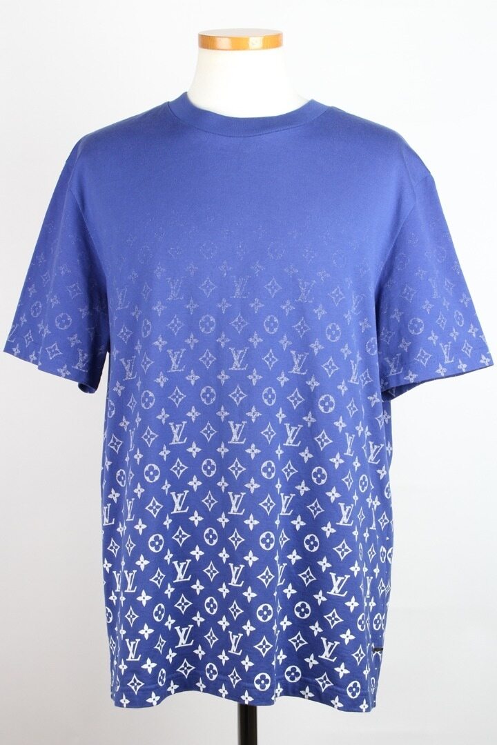 루이비통 모노그램 그라디언트 반팔 티셔츠 블루 XL(105) - Louis Vuitton