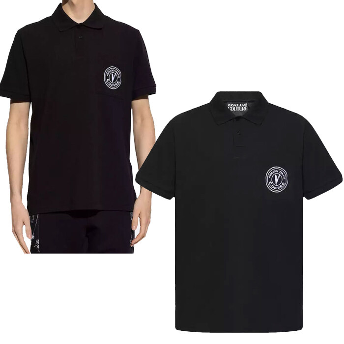베르사체진 카라 반팔티/78GAGT01 CJ01T 899/레귤러 핏 - Versace