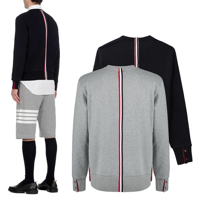 톰 브라운 남성 맨투맨 25FW 톰브라운 백삼선 맨투맨 MJT085A - Thom Browne