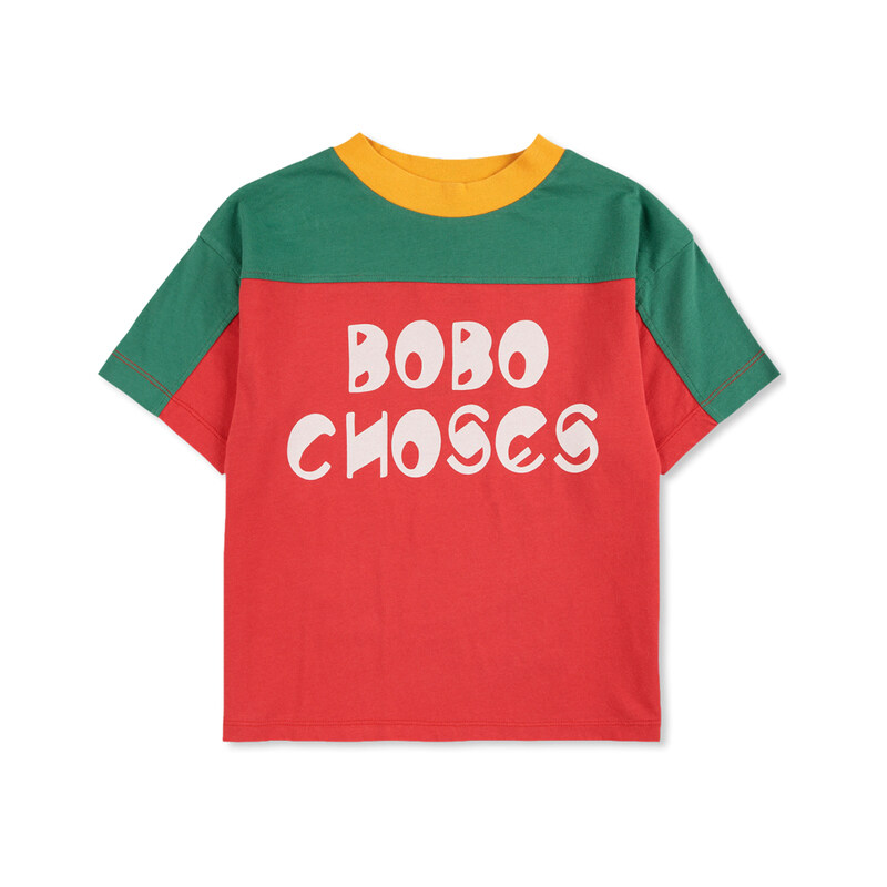 키즈 컬러블록 티셔츠 멀티 B225AC133 991 - Bobo Choses