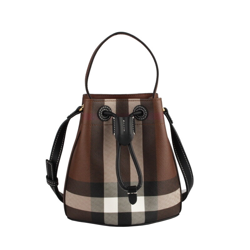 버버리 자지언트 체크 미니 드로우스트링 버킷백 8112238 - Burberry