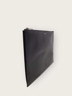 [중고명품/루이스잇] 생로랑 블랙 그랑 드 뿌드르 클래식 로고 클러치백 라지 썸네일 2
