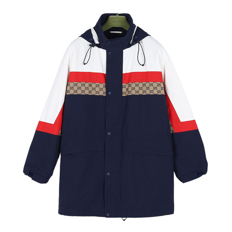 구찌 매트 패브릭 남성 코트 재킷 다크블루 751915 ZANZ8 9799 - Gucci