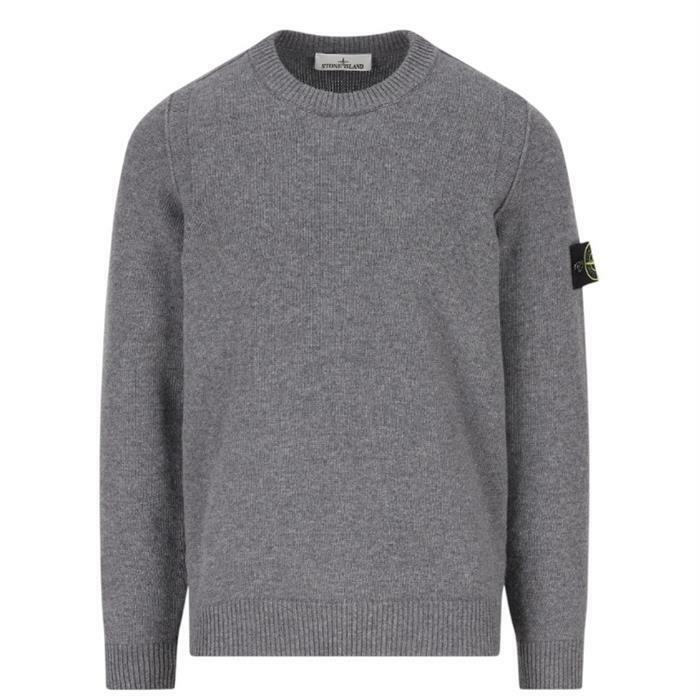 스톤아일랜드 램스울 크루넥 니트 차콜 그레이 5100072 S00A3 V0M6B - Stone Island