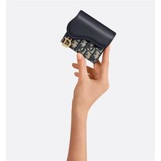 디올 새들 로투스 반지갑 오블리크 자카드 가죽 S5652CNKO M928 썸네일 6