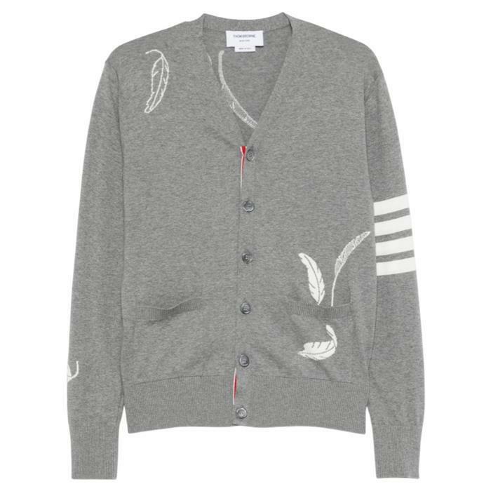 톰브라운 페더 인타르시아 가디건 MKC594A Y3039 055 - Thom Browne