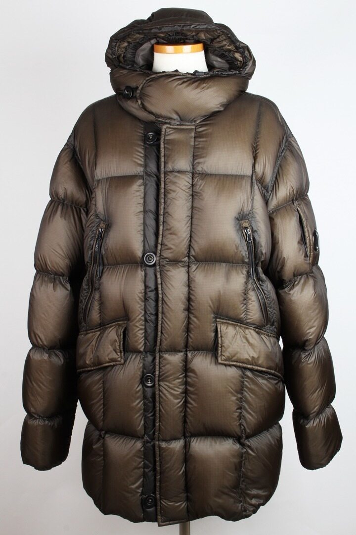 CP컴퍼니 쉘 후드 다운 자켓 카키 56(110-115) - CP company