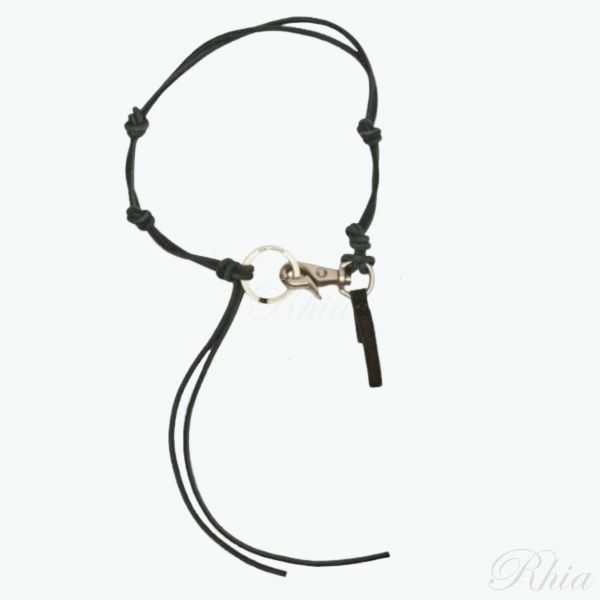 아워레가시 26FW 라돈 블랙 레더 A2208LBL 키 체인 - Our Legacy