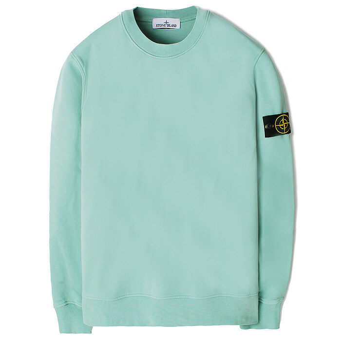 24SS 스톤 와펜 라운드 맨투맨 민트 801563051 V0052 - Stone Island